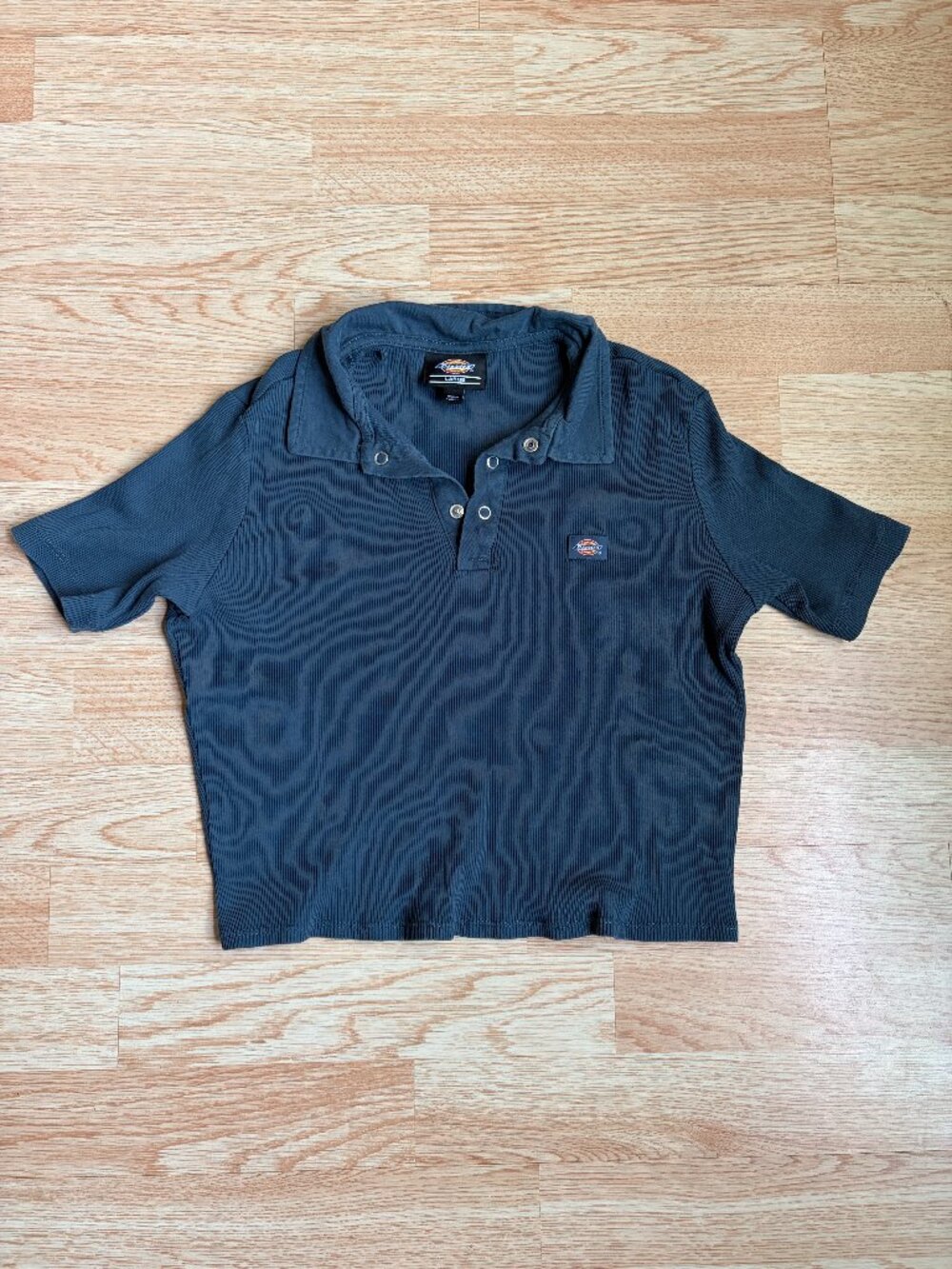 Dickies Cropped Ribbed Collard Shirt